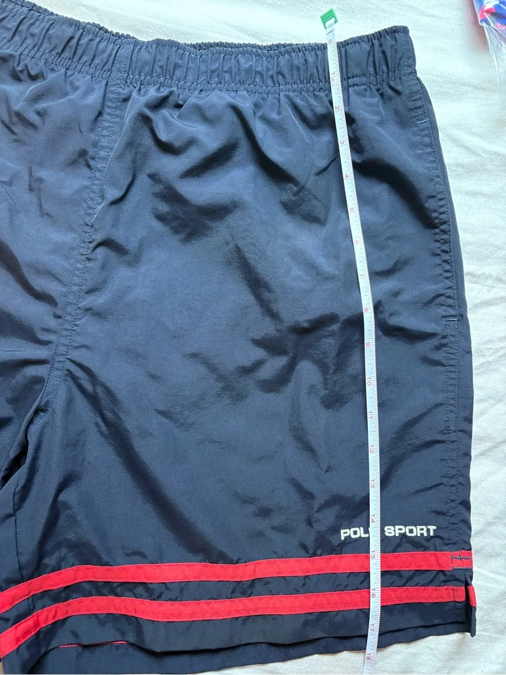 Polo Sport Ralph Lauren Swim Trunks Navy Red Stripe L